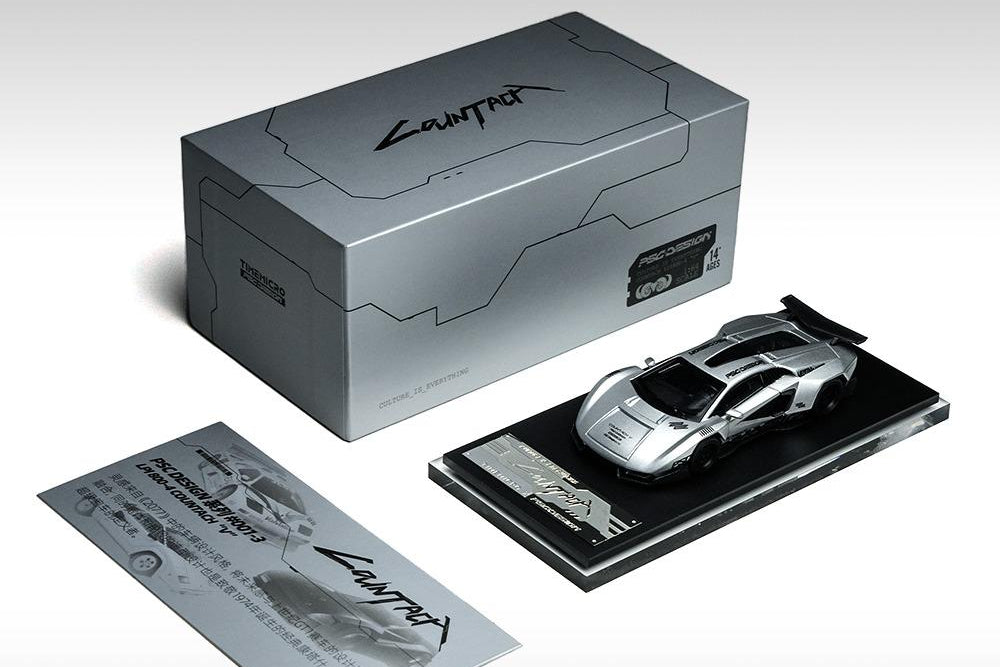 TIMEMICRO X PSC DESIGN 1:64 Lamborghini Countach “V” Ver. Silver