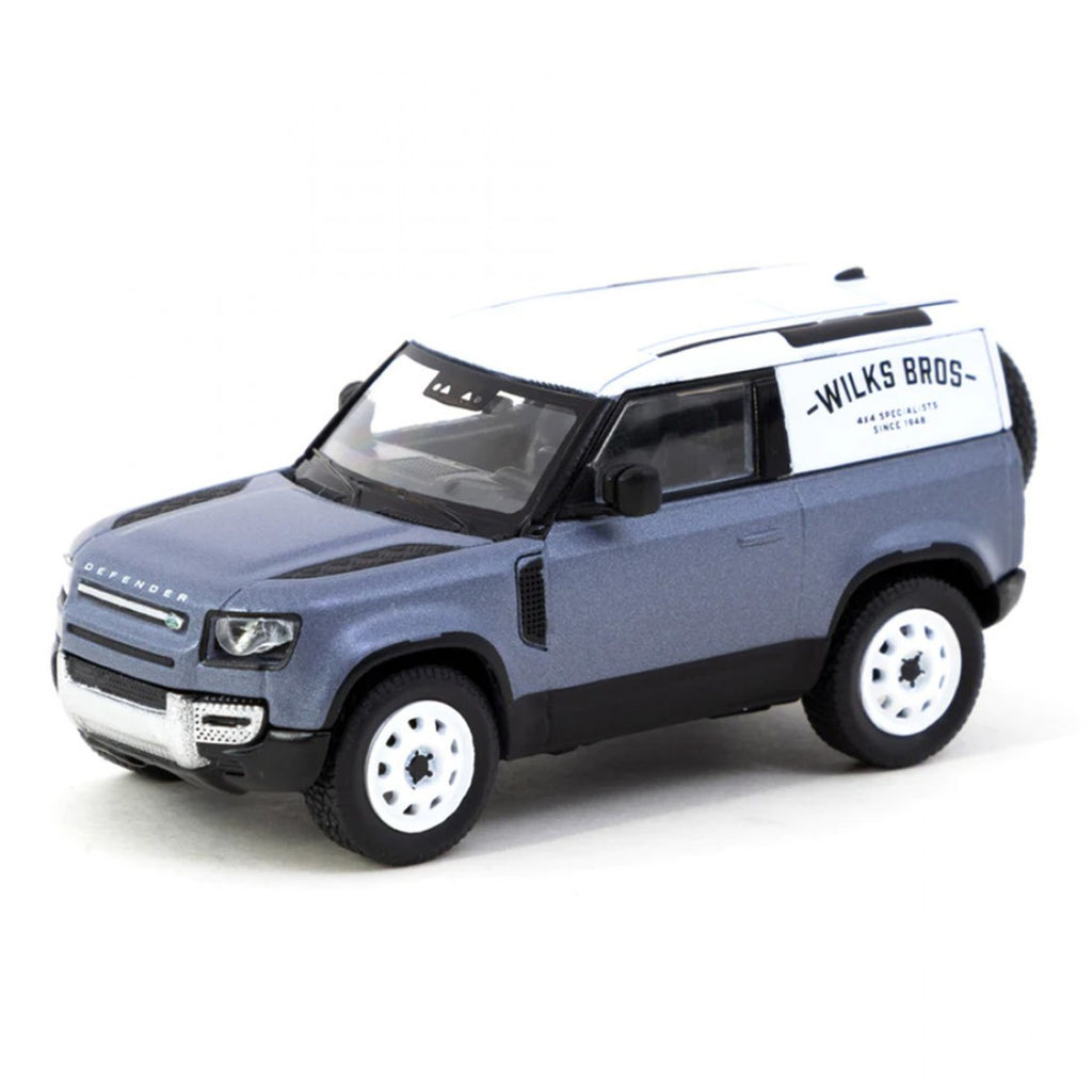 Tarmac Works 1/64 Land Rover Defender 90 D90 Matt Blue Grey