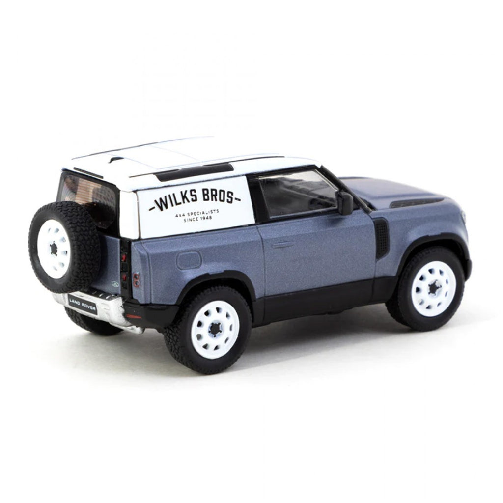 Tarmac Works 1/64 Land Rover Defender 90 D90 Matt Blue Grey