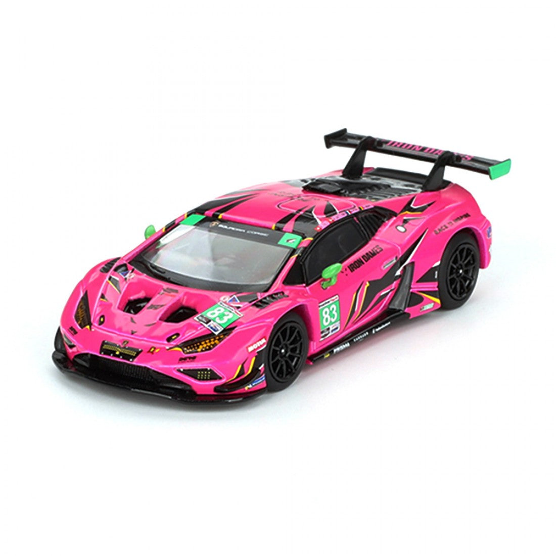 Mini GT 1:64 Lamborghini Huracan GT3 EVO2 #83 Iron Dames IMSA 24 Horas de Daytona 2023 Blister