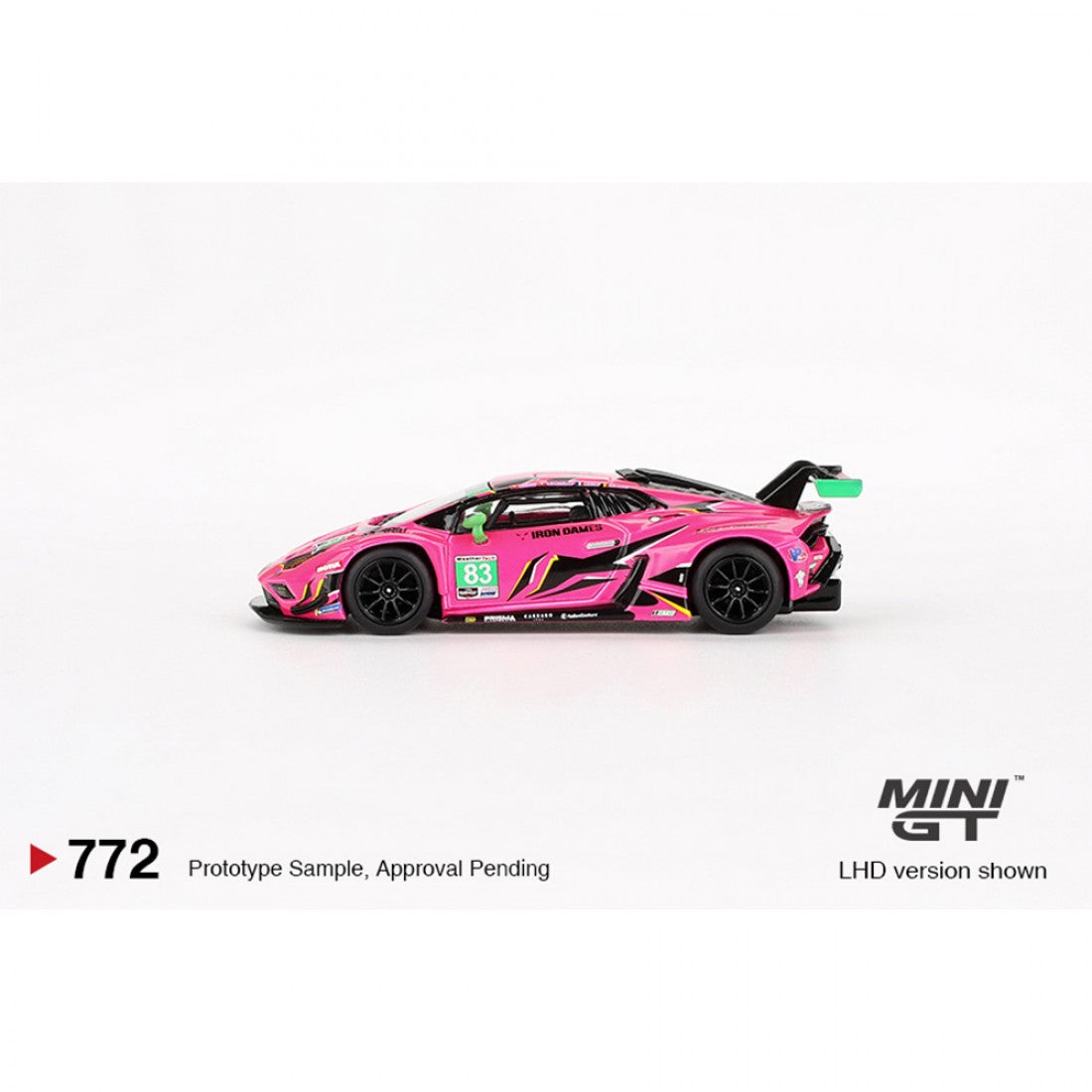 Mini GT 1:64 Lamborghini Huracan GT3 EVO2 #83 Iron Dames IMSA 24 Horas de Daytona 2023 Blister