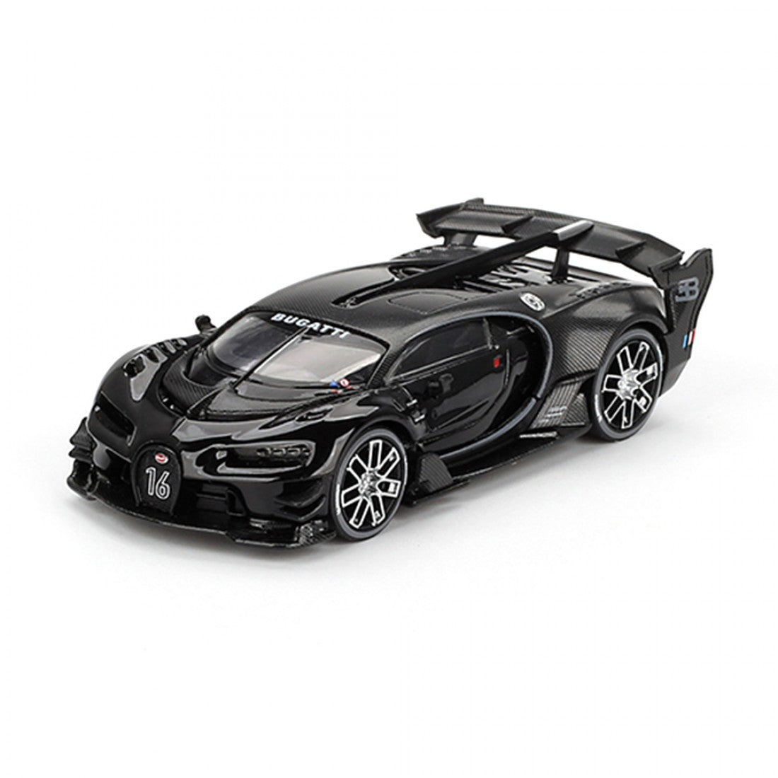 Mini GT 1:64 Bugatti Vision Gran Turismo – Negro – Exclusivos de Mijo Blister