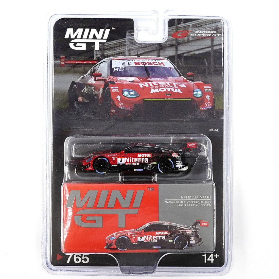 Mini GT 1:64 Exclusivo de Japón Nissan Z GT500 #3 “Niterra MOTUL Z” NDDP RACING 2023 SUPER GT SERIES Series Blister