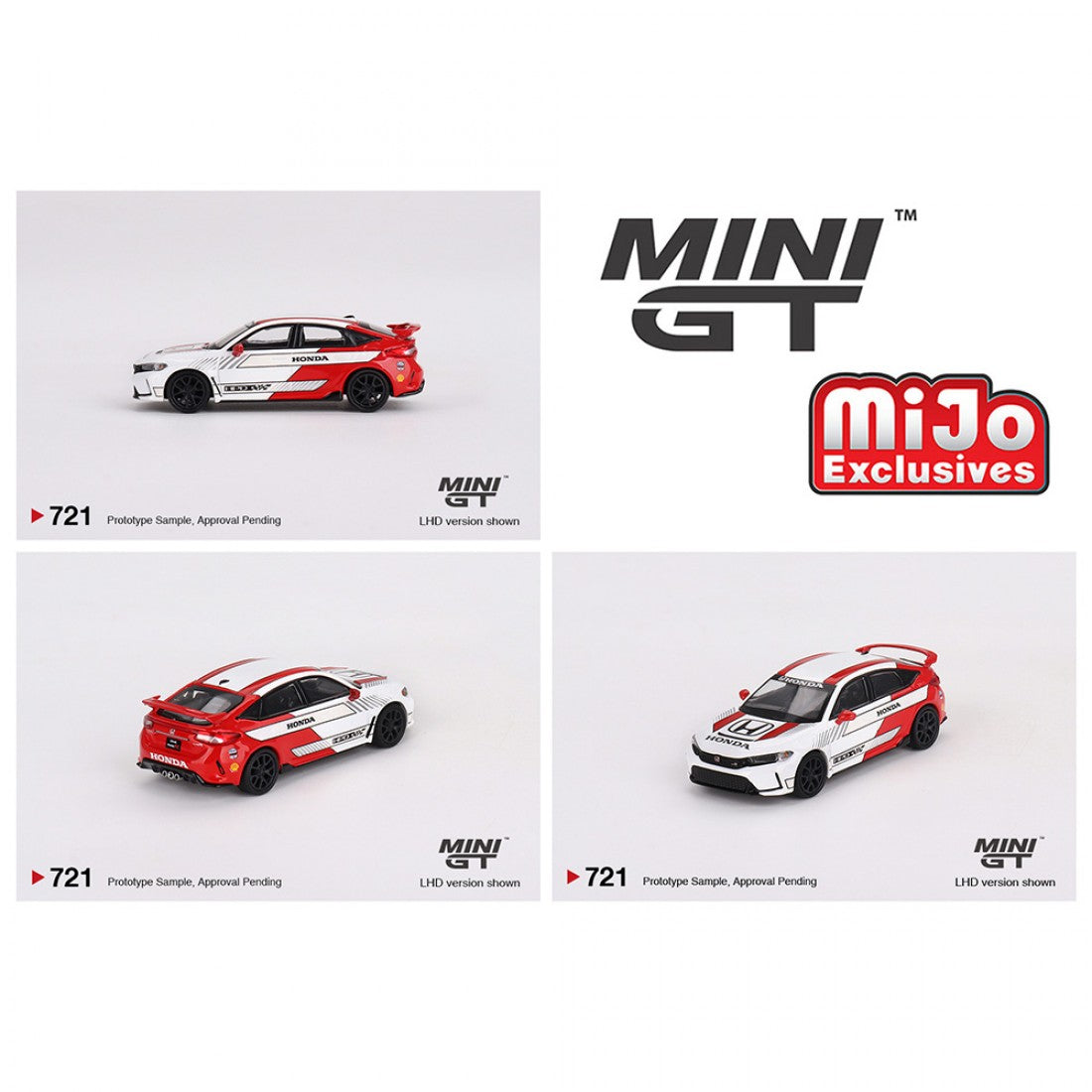 Mini GT 1:64 Honda Civic Type R #2 2023 Pace Car – Blanco – Exclusivas de MiJo Blister