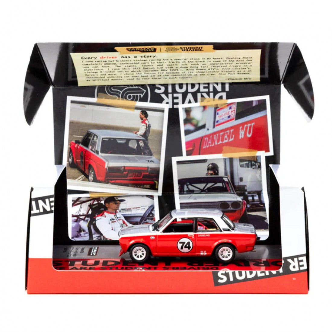 Tarmac Works 1/64 Datsun 510 Trans-Am B-Sedan 2.5 Challenge 2023 Daniel Wu