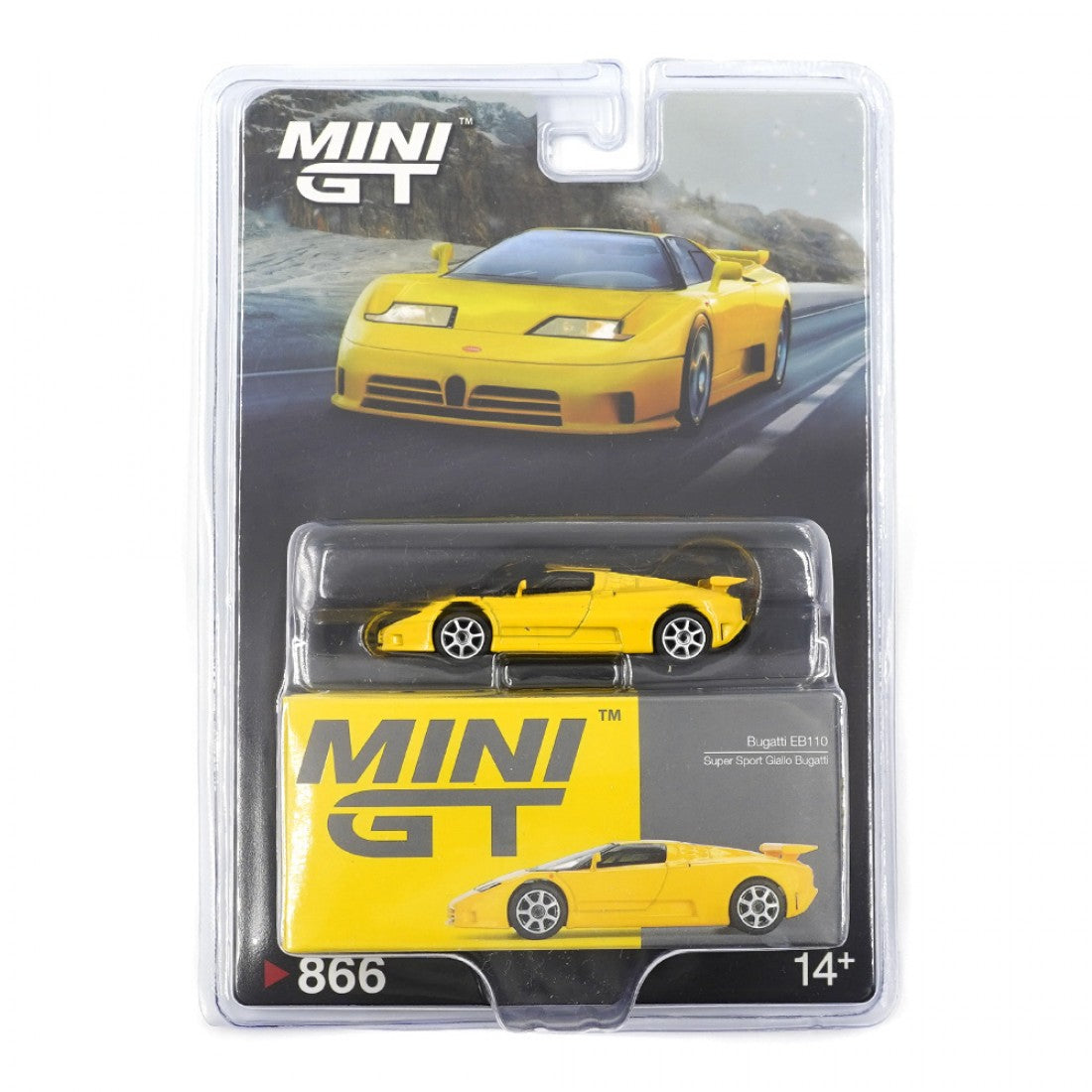 Mini GT 1:64 Bug Blisteratti EB110 Super Sport Giallo Bugatti – Amarillo