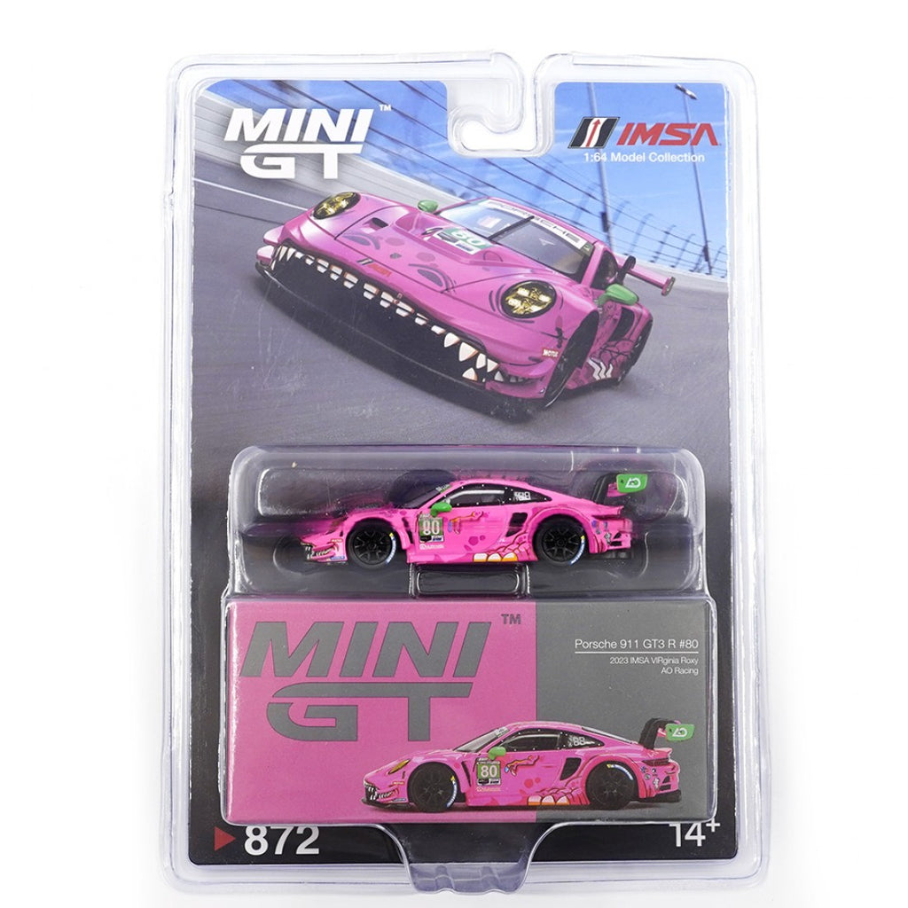 Mini GT 1/64 Porsche 911 GT3 R #80 AO Racing 2023 IMSA VIRginia Roxy