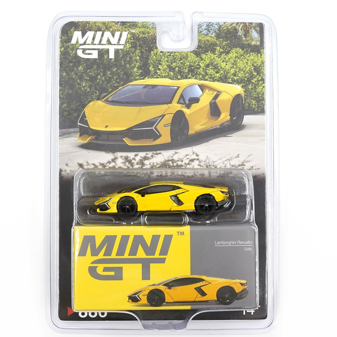 Mini GT 1:64 Lamborghini Revuelto – Amarillo Giallo (PRESENTACIÓN EN BLISTER)