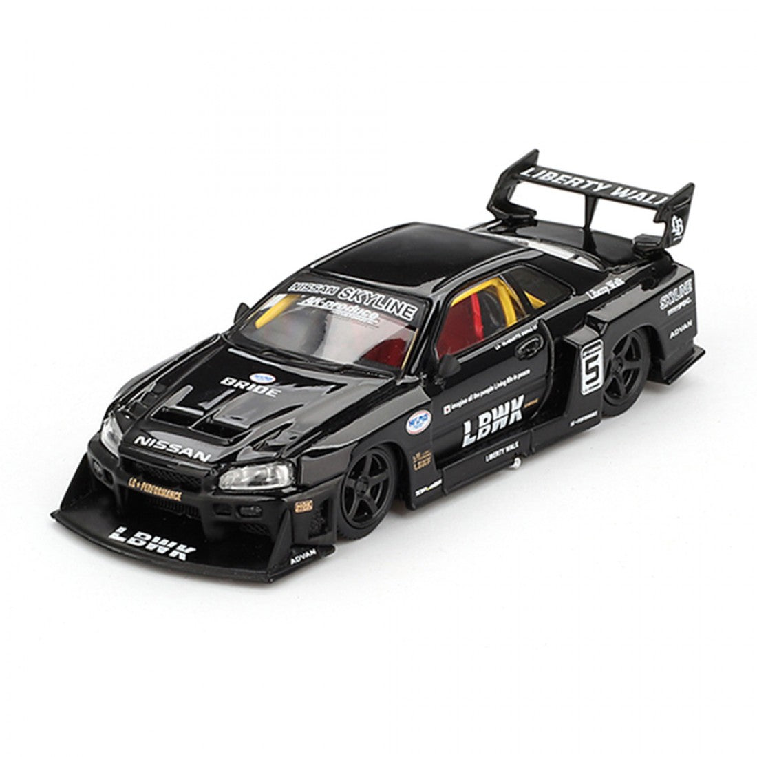 Mini GT 1:64 Nissan LB-ER34 Super Silhouette SKYLINE – Negro