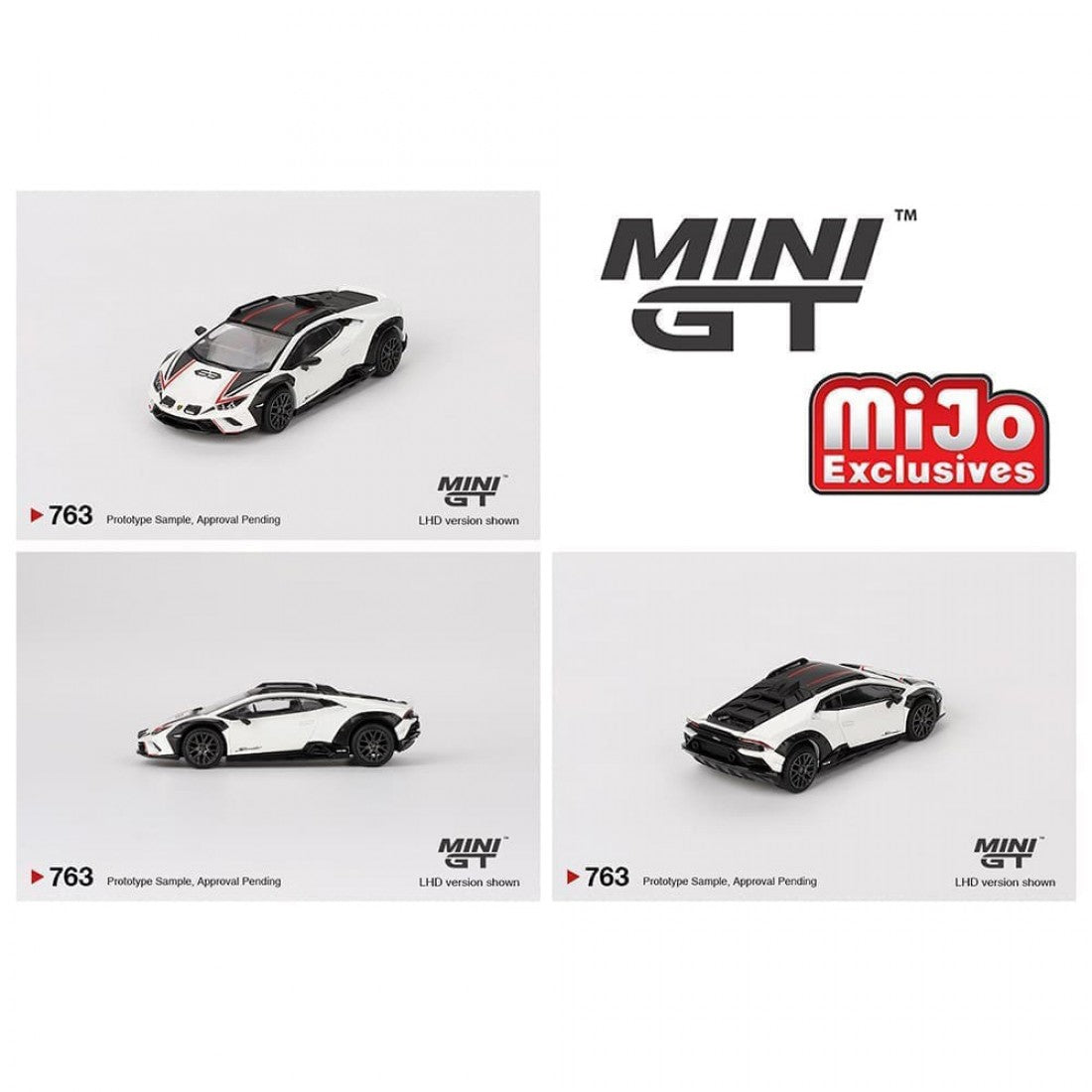 Mini GT 1:64 Lamborghini Huracán Sterrato – Bianco Asopo – Exclusivos MiJo