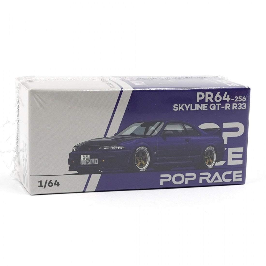 POP RACE 1/64 SKYLINE GT-R R33 NISMO MIDNIGHT PURPLE