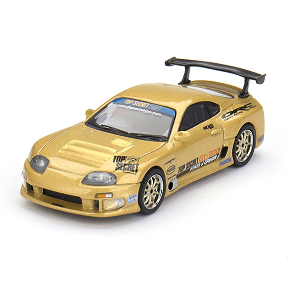 Mini GT 1:64 Toyota Supra (A80) Top Secret GT-300 – Top Secret Gold Blister