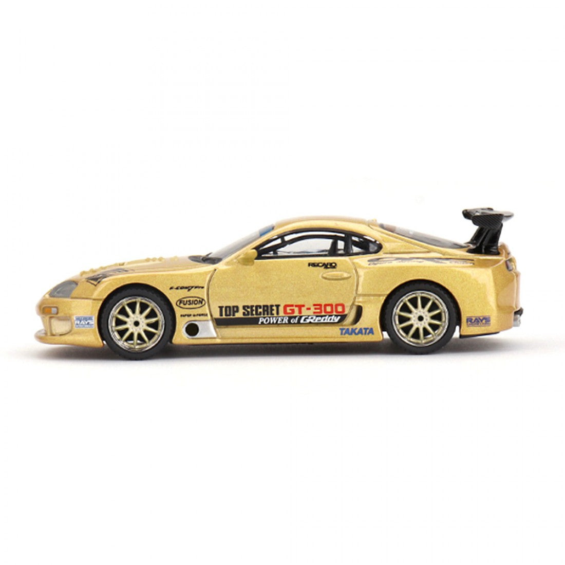 Mini GT 1:64 Toyota Supra (A80) Top Secret GT-300 – Top Secret Gold Blister