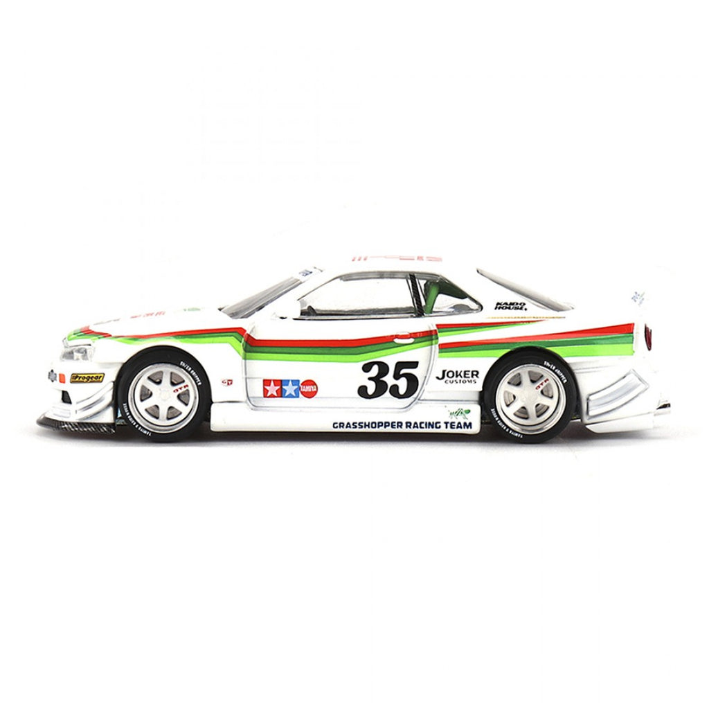 Kaido House x Mini GT 1:64 Nissan Skyline GT-R (R34) Tamiya X Kaido House “The Grasshopper” V1 – Blanco