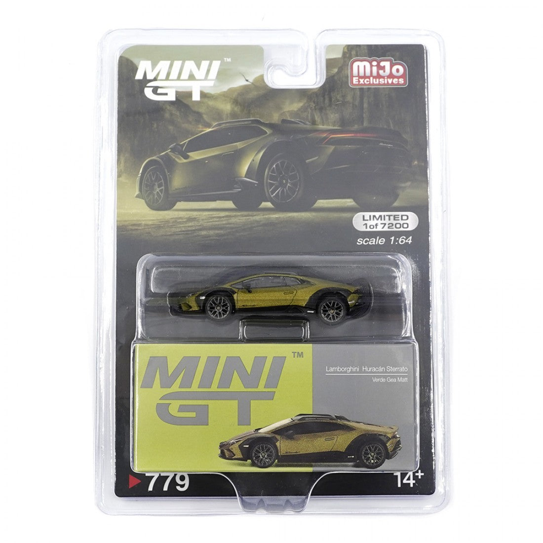 Mini GT 1:64 Lamborghini Huracán Sterrato – Verde Gea Matt- Mijo Exclusives Blister