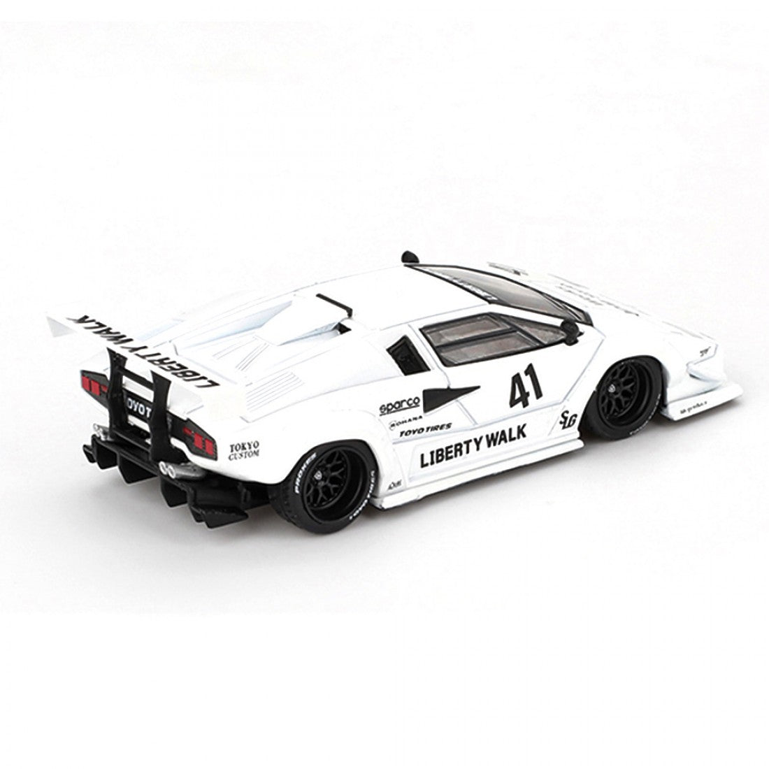 Mini GT Lamborghini Countach LB-WORKS Blanco 2024 Salón del Automóvil de Tokio 1/64 Blister