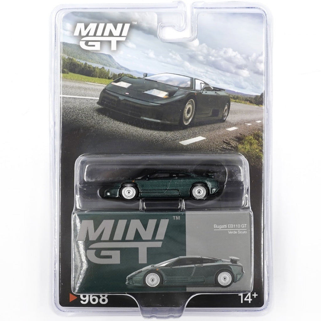 Mini GT 1:64 Bugatti EB110 GT – Verde Scuro Blister