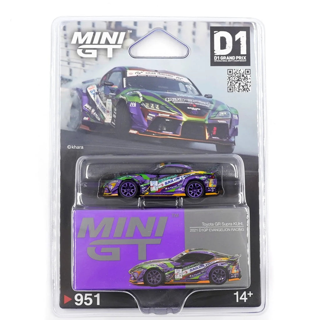 Mini GT 1/64 Toyota GR Supra KUHL 2021 D1GP EVANGELION RACING D1