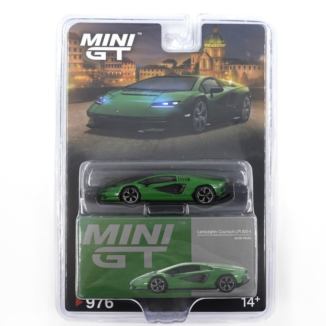 Mini GT 1:64 Lamborghini Countach LPI 800-4 Verde Medio Blister