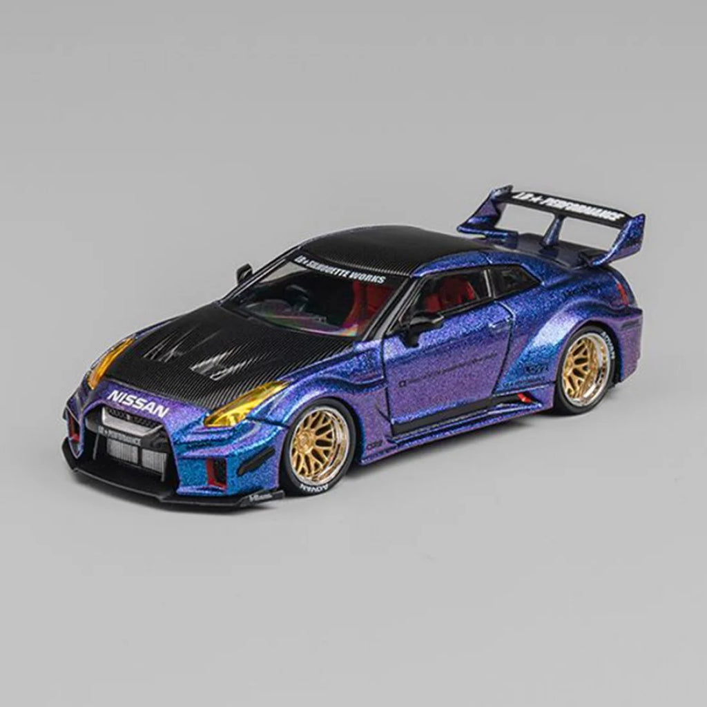 CM Model 1/64 Nissan LBWK 35GT-RR chameleon with Carbon Diecast Scale Model Car