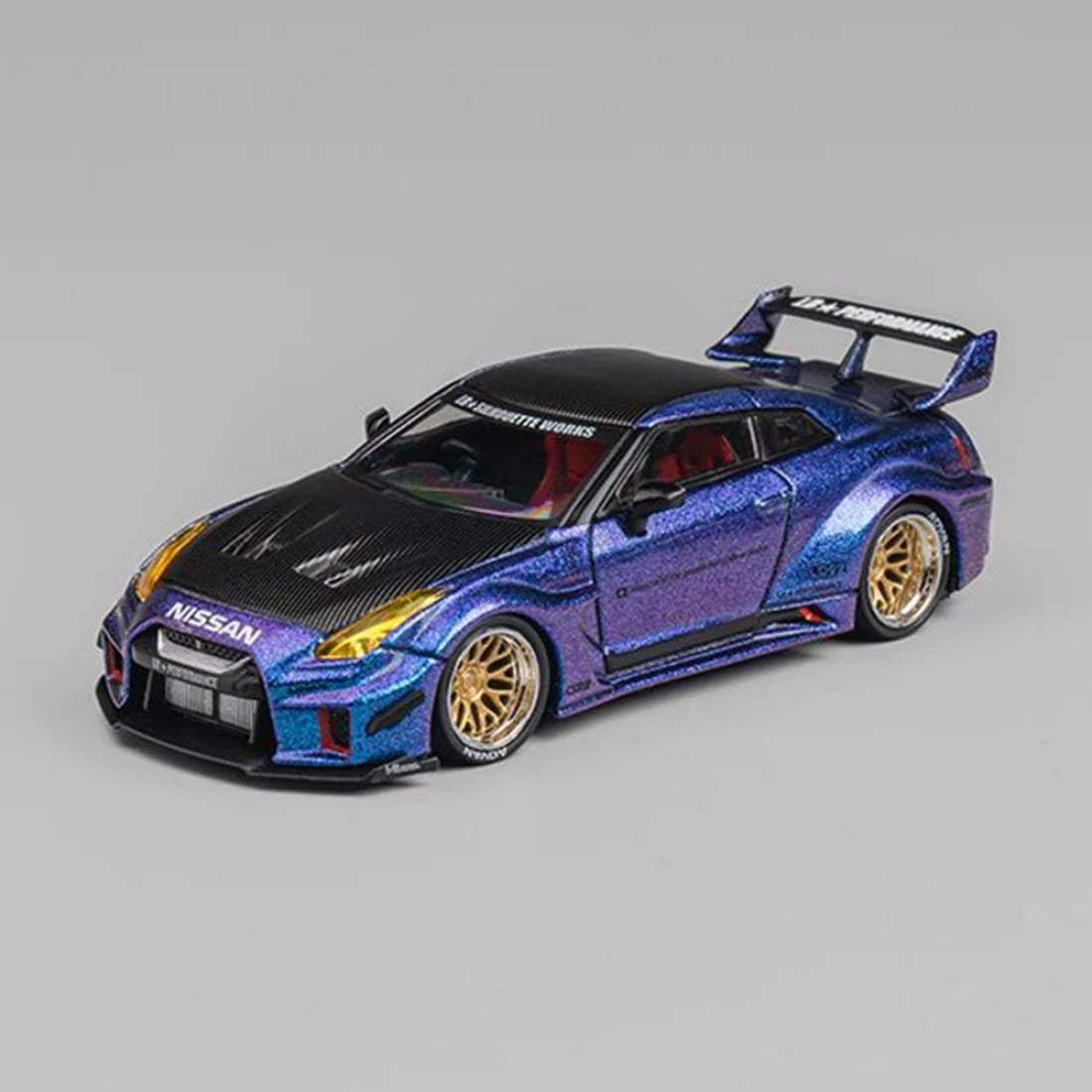 CM Model 1/64 Nissan LBWK 35GT-RR chameleon with Carbon Diecast Scale Model Car