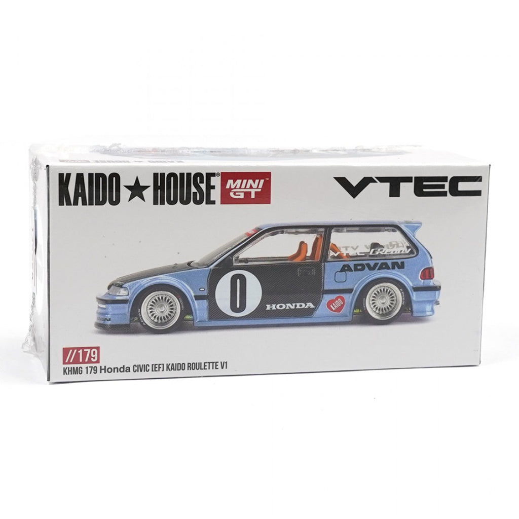 Kaido House x Mini GT 1:64 Honda Civic (EF) Kaido Roulette V1 - Azul claro
