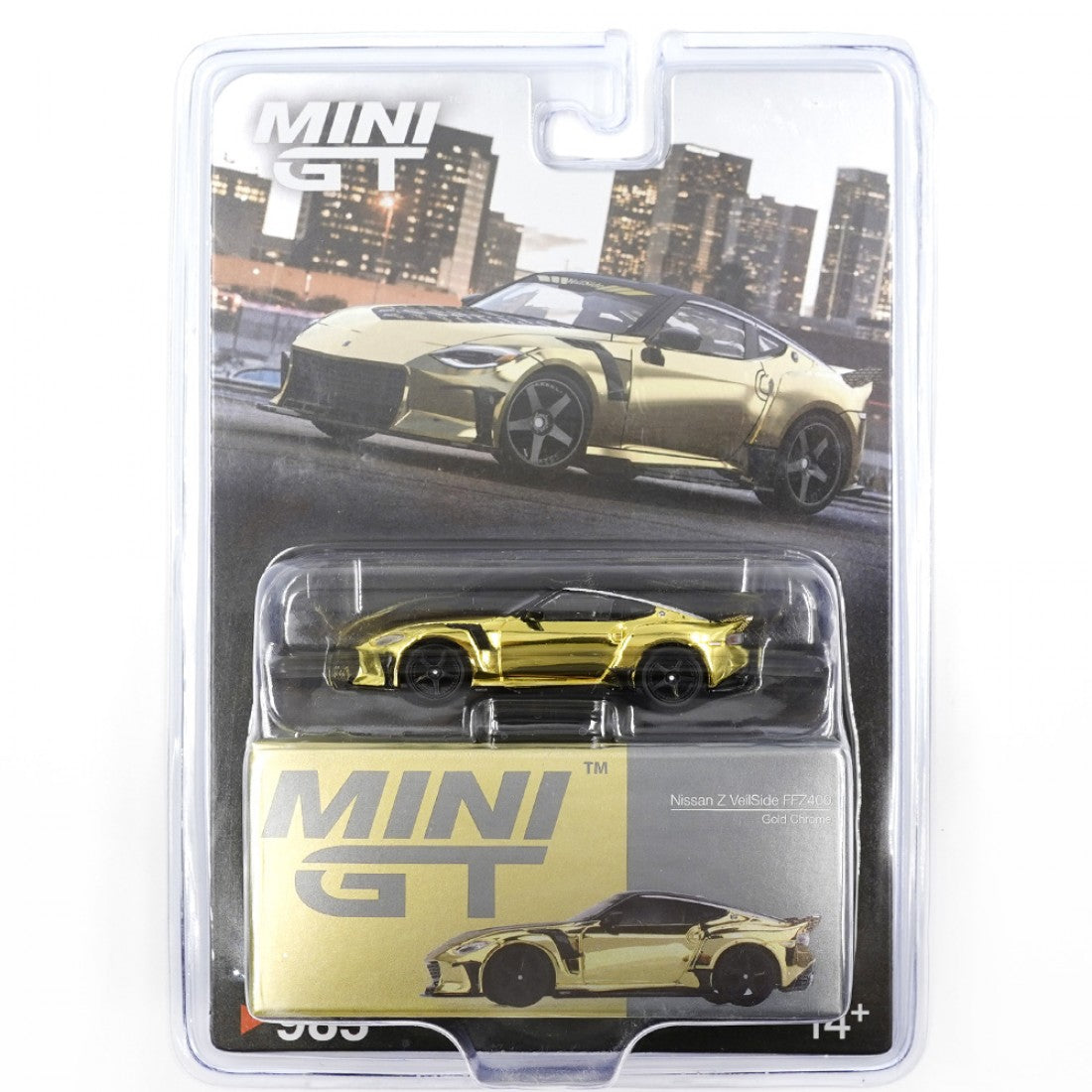 XANAVI MINI GT ゴールド3台分 Mini GT 1:64 Nissan Z VeilSide FFZ400 – Cromo dorado (PRESENTACIÓN