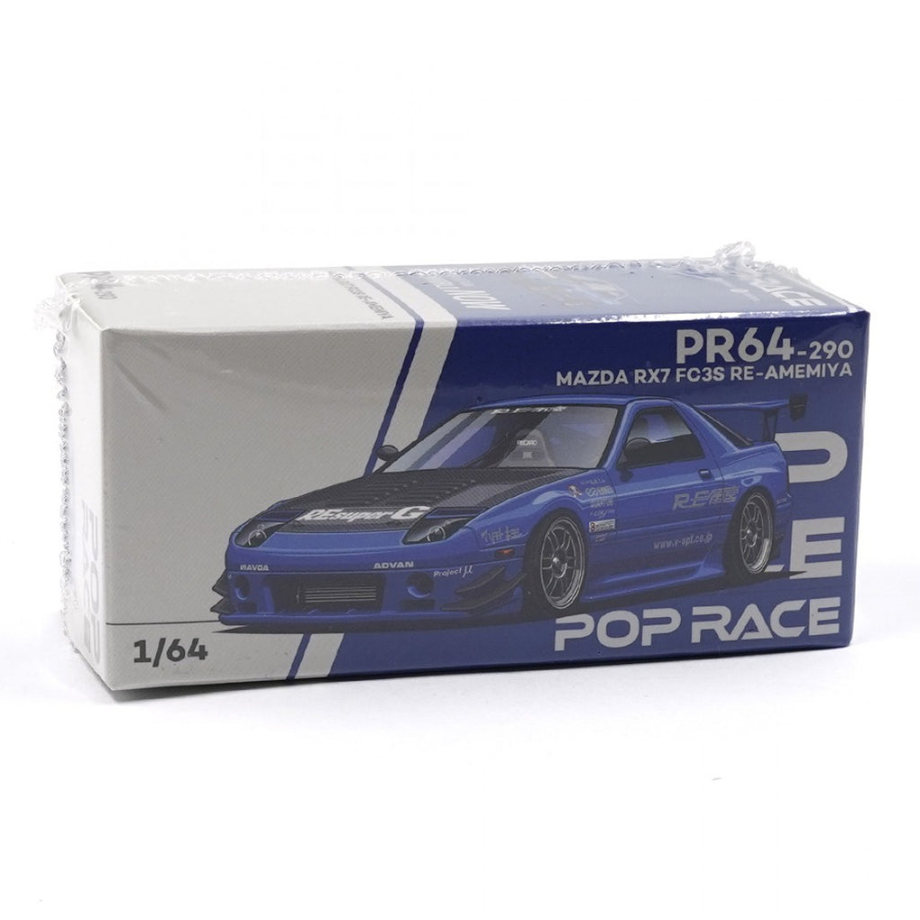 POP RACE 1/64 MAZDA RX7 FC3S RE-AMEMIYA RE-AMEMIYA BLUE