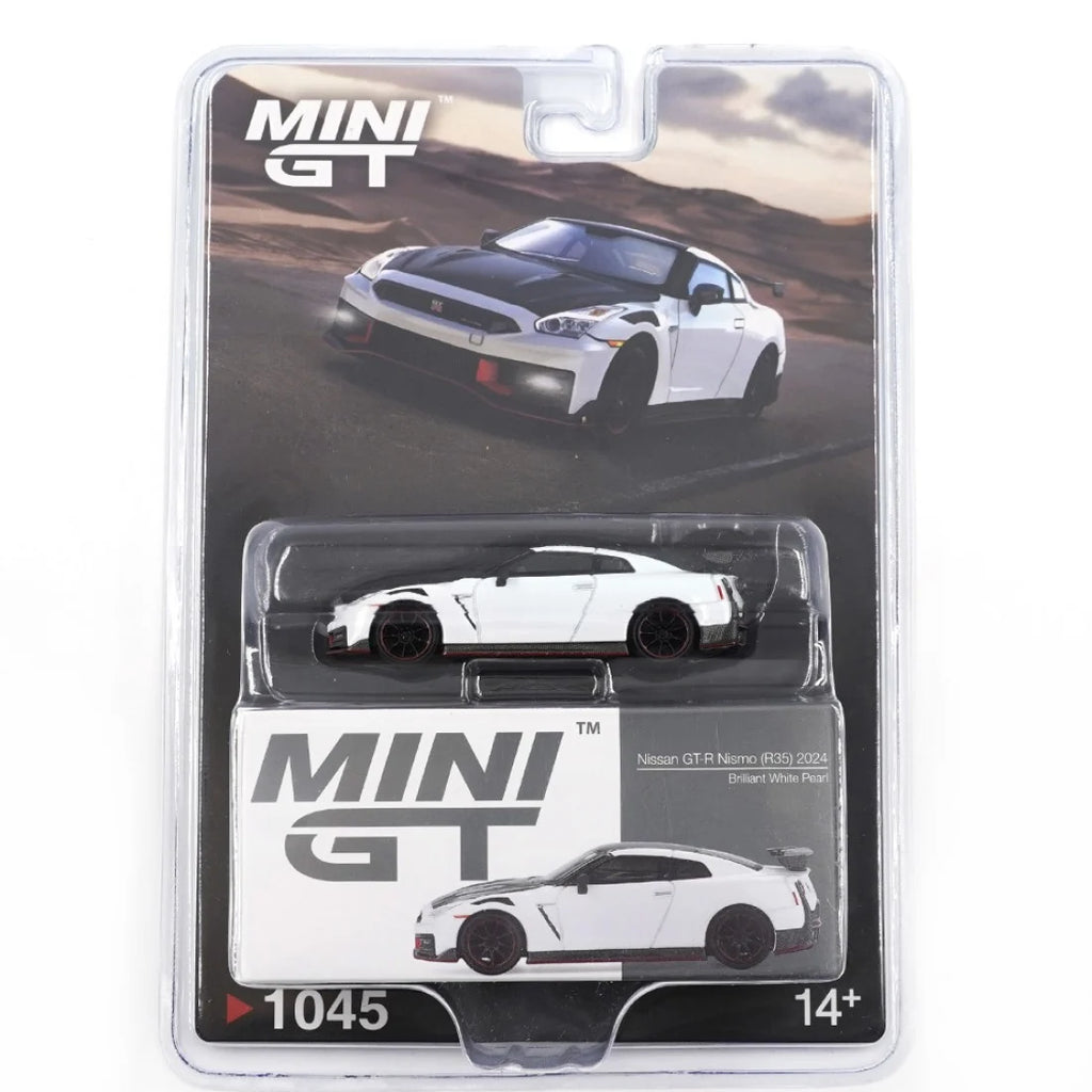 Mini GT 1/64 Nissan GT-R Nismo 2024 Blanco Perla Brillante
