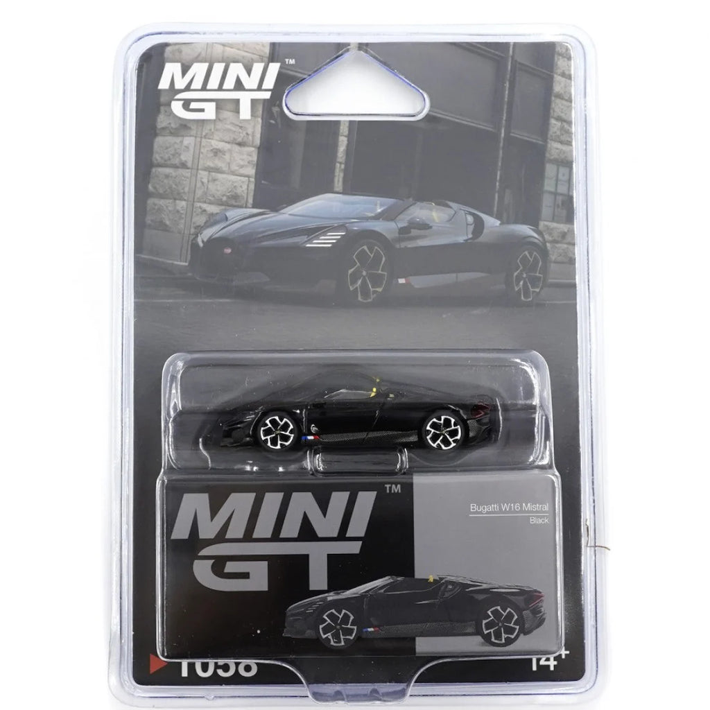 Mini GT 1/64 Bugatti W16 Mistral Negro