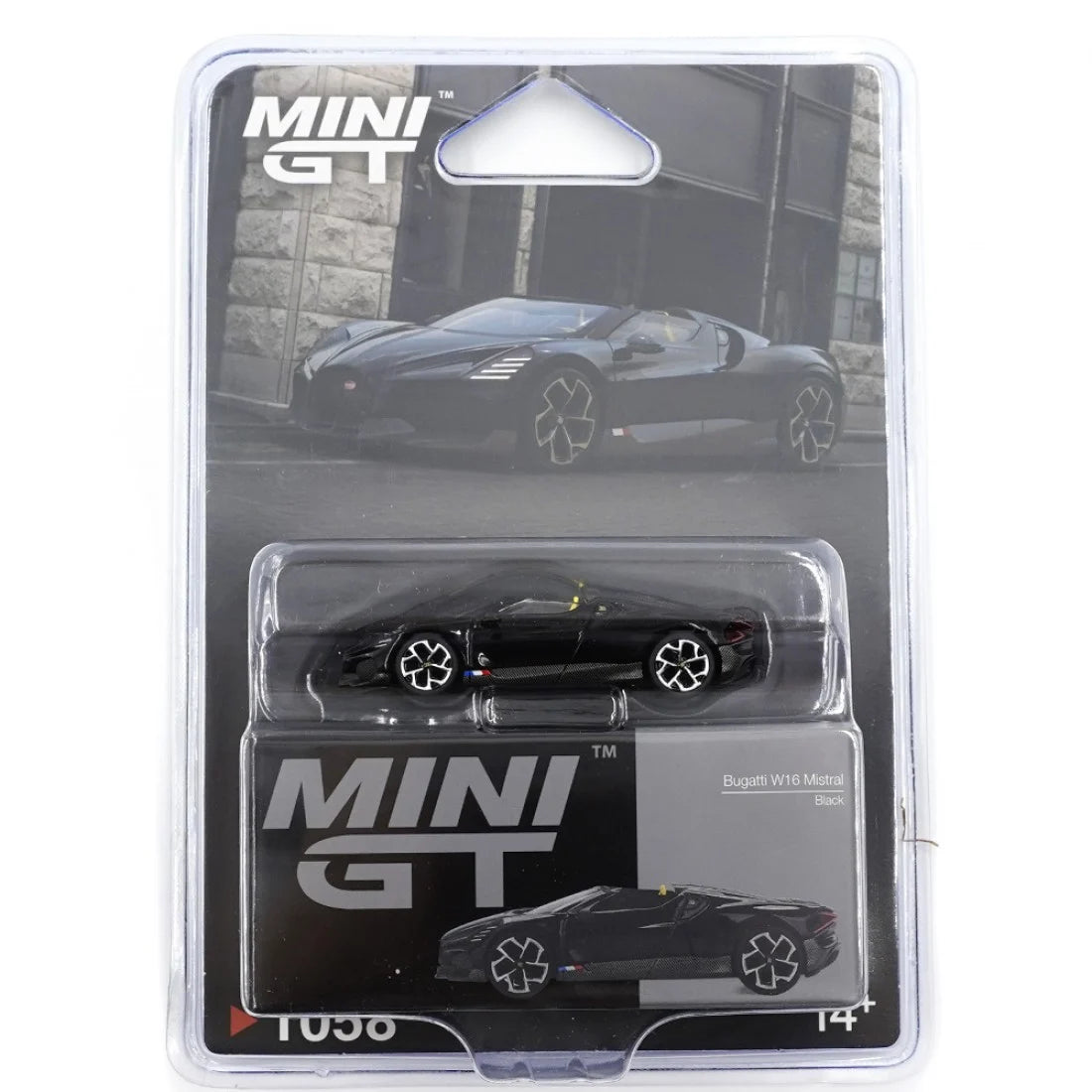 Mini GT 1/64 Bugatti W16 Mistral Negro