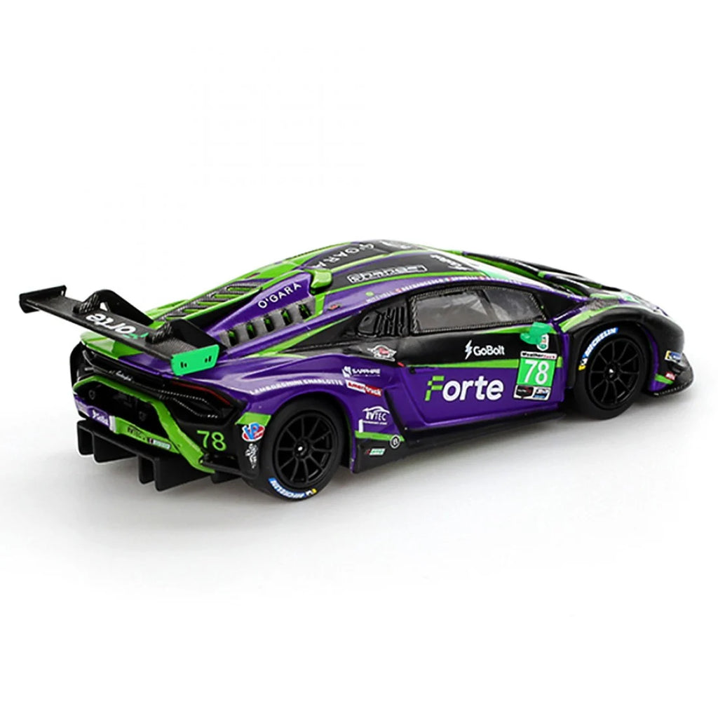 Mini GT 1/64 Lamborghini Huracan GT3 EVO2 #78 Forte Racing 2024 IMSA Daytona 24 Hrs