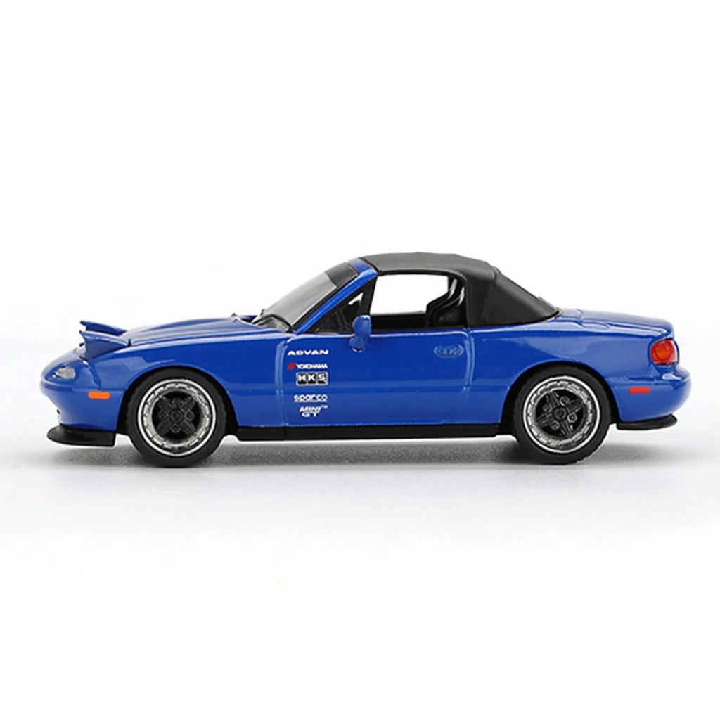 Mini GT 1/64 Mazda Miata MX-5 NA Versión Tuned Azul Oscuro