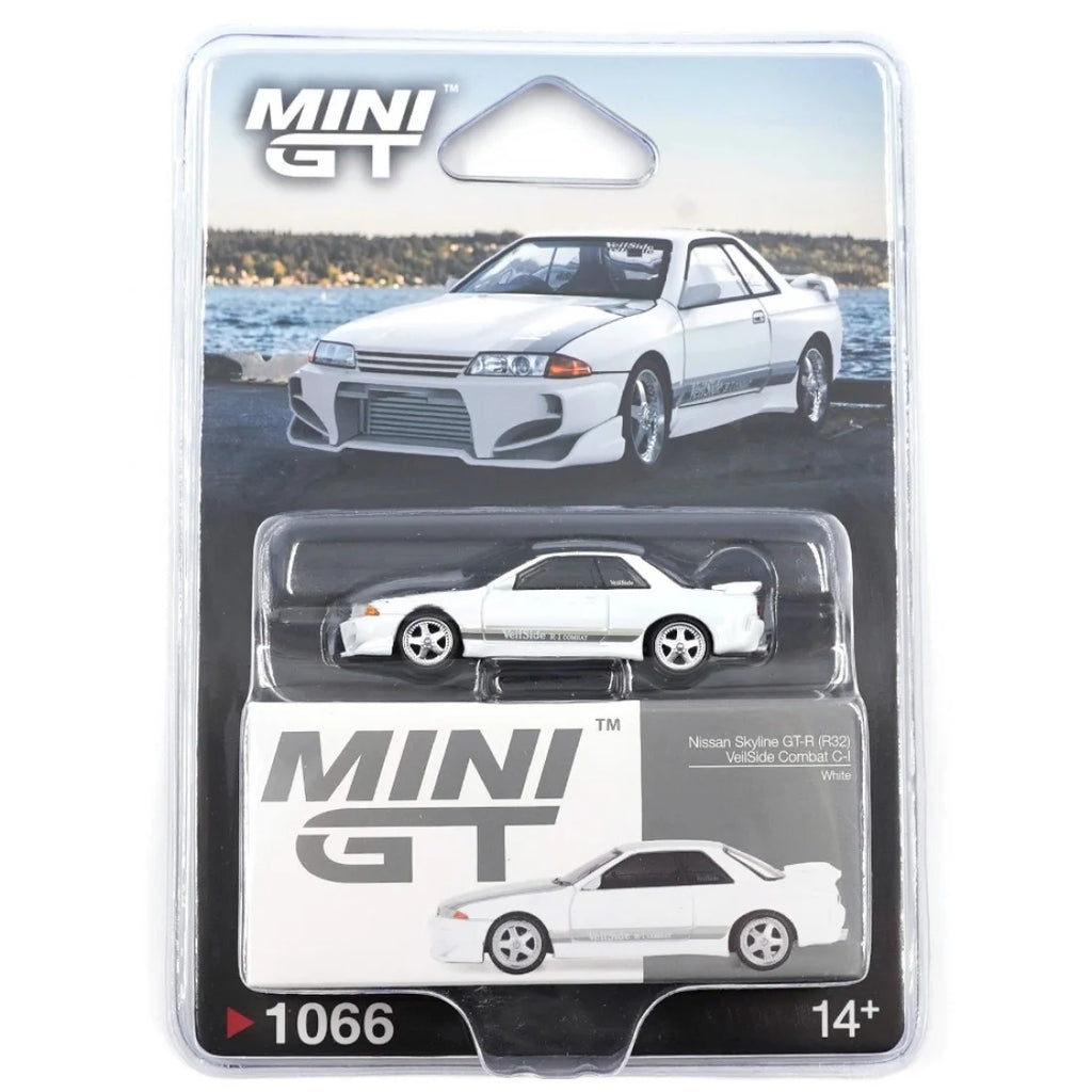 Mini GT 1/64 Nissan Skyline GT-R R32 VeilSide Combat CI Blanco