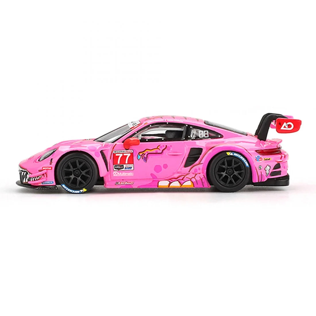 Mini GT 1/64 Porsche 911 GT3 R #77 AO Racing 2024 IMSA ROAD AMERICA