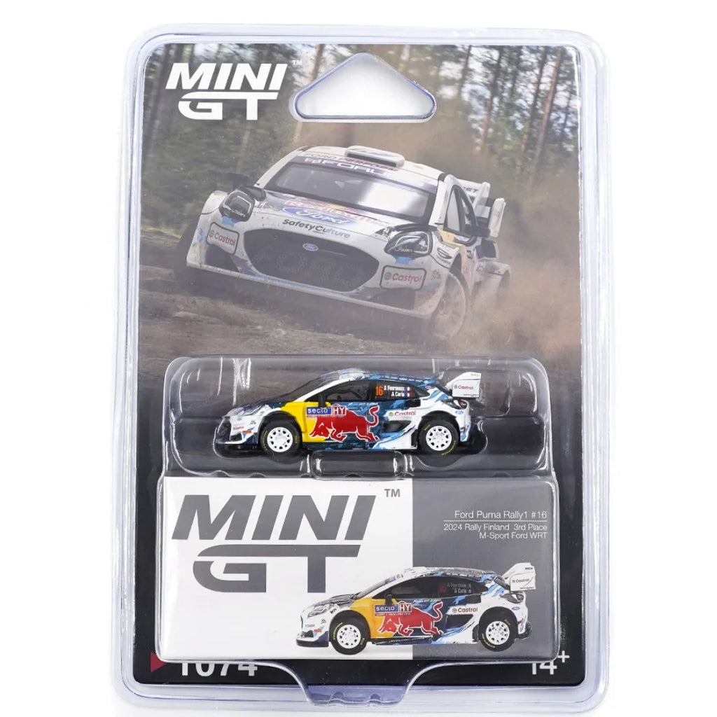 Mini GT 1/64 Ford Puma Rally1 #16 M-Sport Ford WRT 2024 Rally de Finlandia, 3er lugar