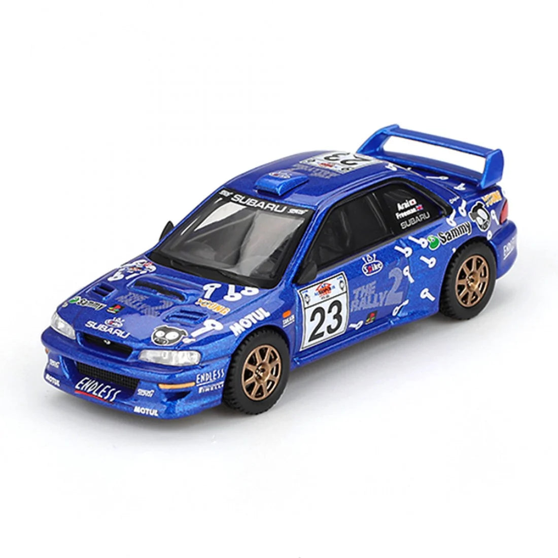Mini GT 1/64 Subaru Impreza WRC99 #23 Rally Acrópolis 2000