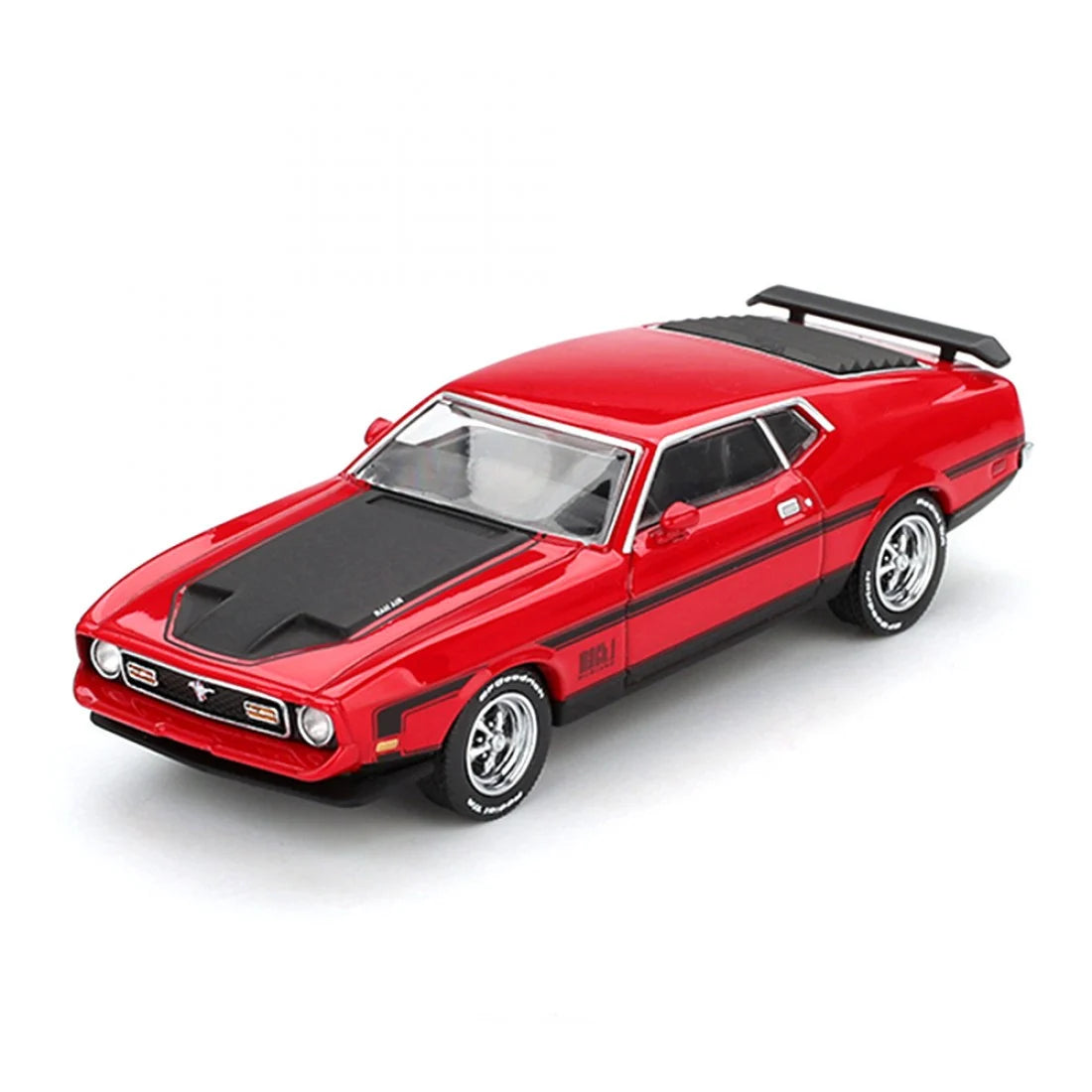 Mini GT 1:64 Ford Mustang Mach1 1971 – Rojo Carrera – Exclusivas de Mijo (PRESENTACIÓ EN BLISTER)