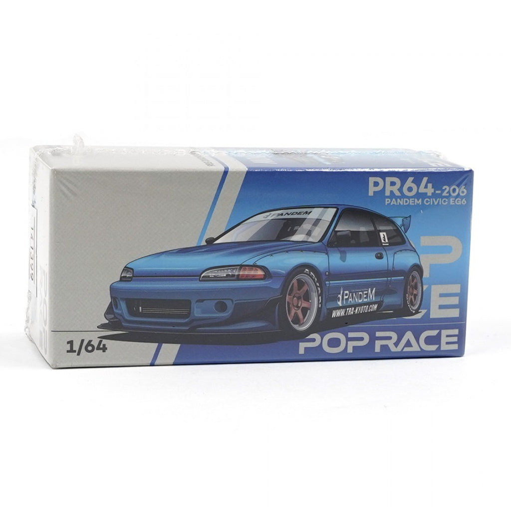 Poprace 1/64 PANDEM CIVIC EG6 BLUE CHROME