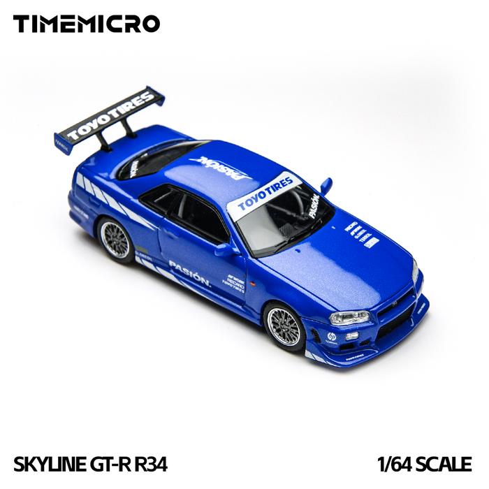 TIME MICRO 1/64 NISSAN C-WEST E34 BODY KIT PASION BLUE