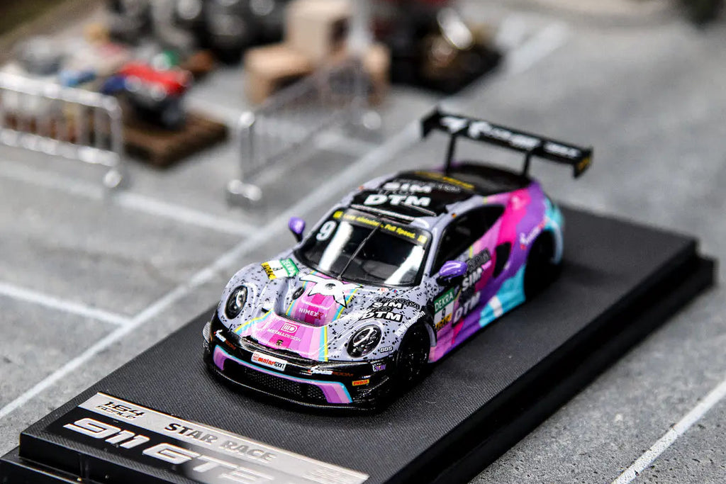 STAR RACE 1/64 Star Race 1:64 Porsche 911 GT3 R (992) Black Purple #9