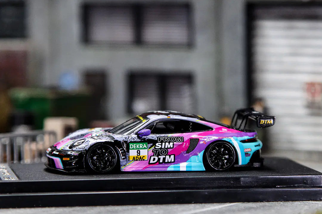 STAR RACE 1/64 Star Race 1:64 Porsche 911 GT3 R (992) Black Purple #9