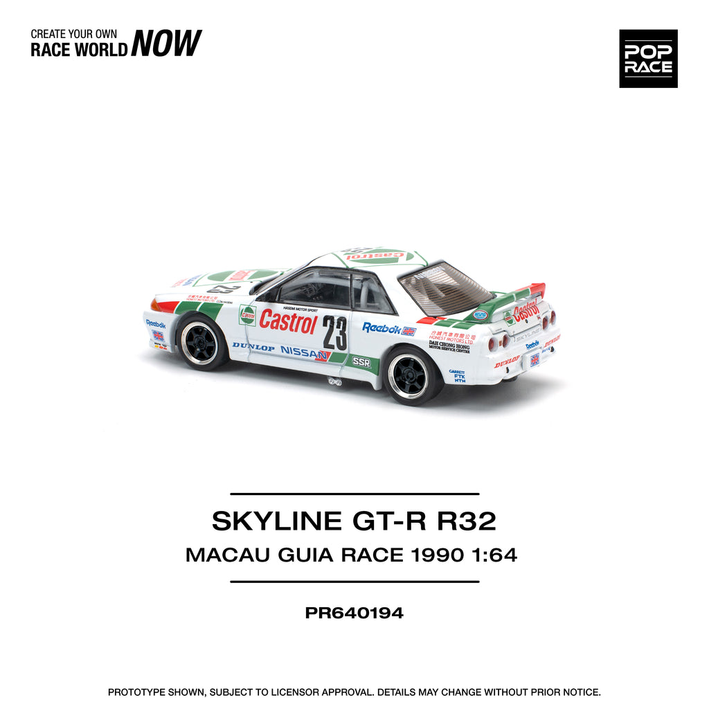 POP RACE 1/64 GT-R R32 MACAU GUIA RACE 1990 WINNER