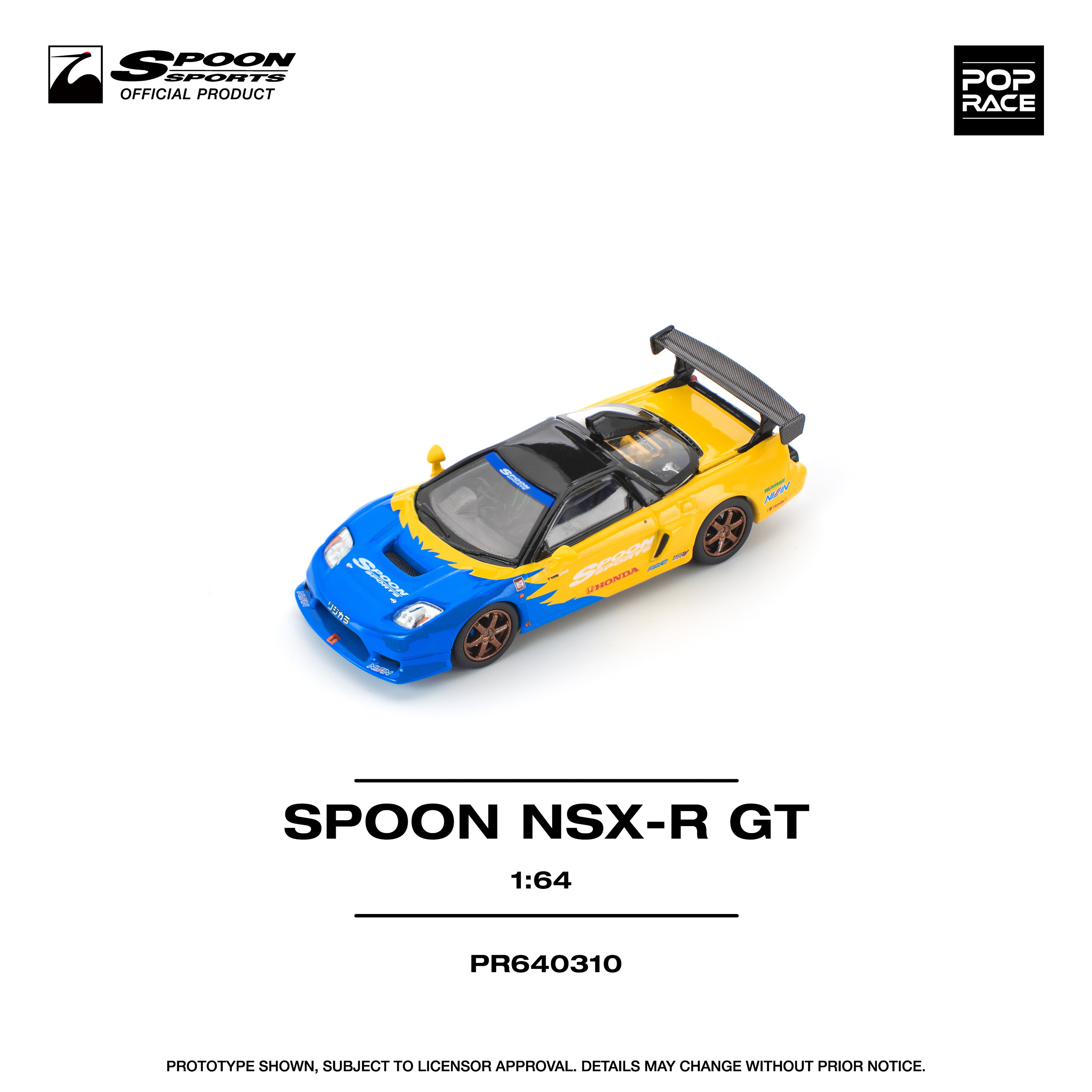 POP RACE 1/64 SPOON SPORTS NSX-R GT NA2