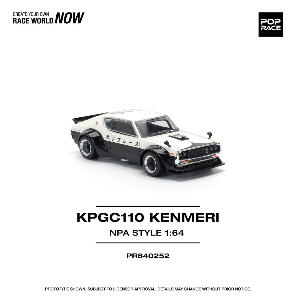 POP RACE 1/64 SKYLINE GT-R V8 DRIFT KENMERI NPA STYLE