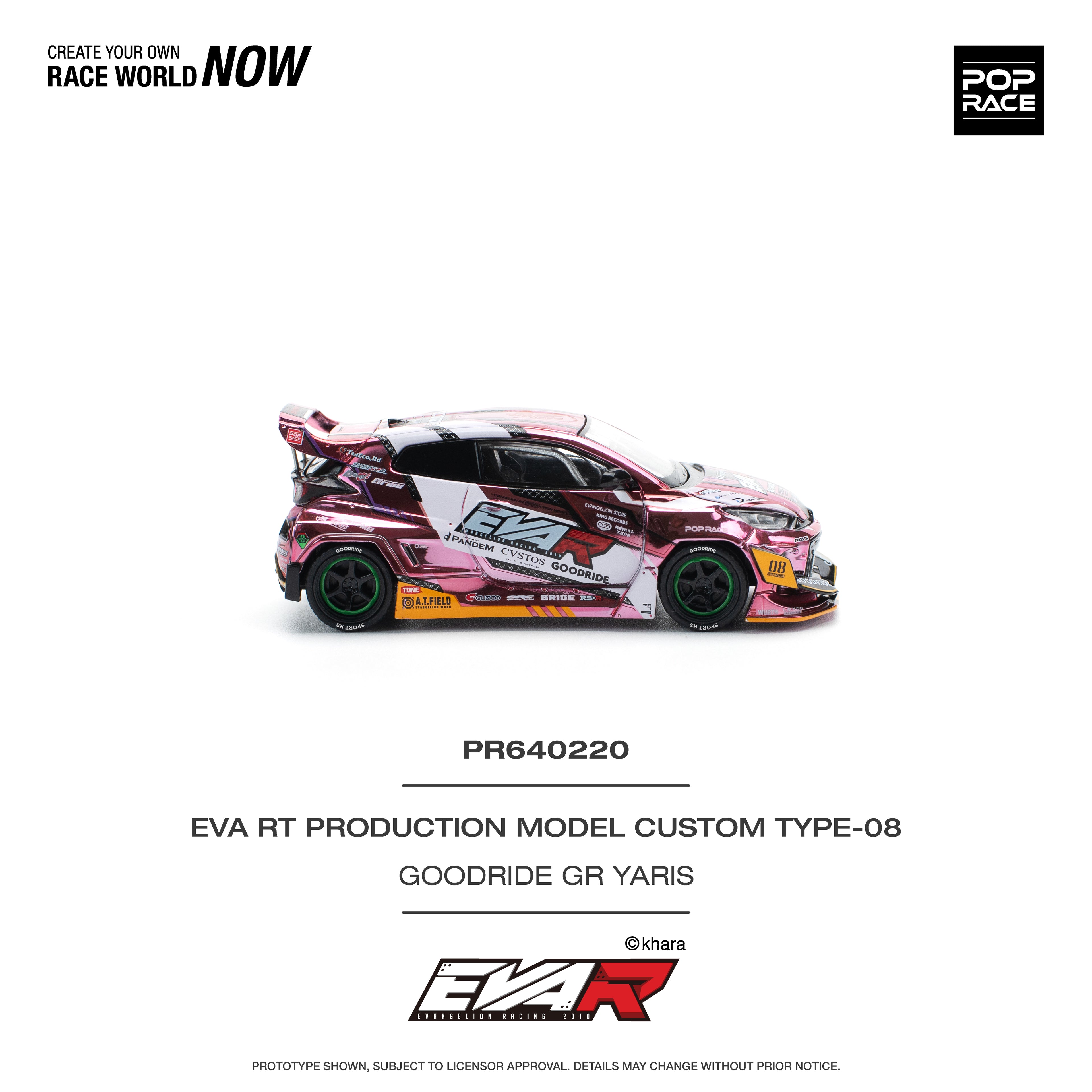 POP RACE 1/64 EVA RT PRODUCTION MODEL CUSTOM TYPE-08 GOODRIDE GR YARIS