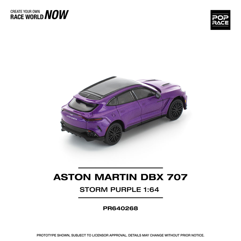 POP RACE 1/64 ASTON MARTIN DBX 707 - STORM PURPLE