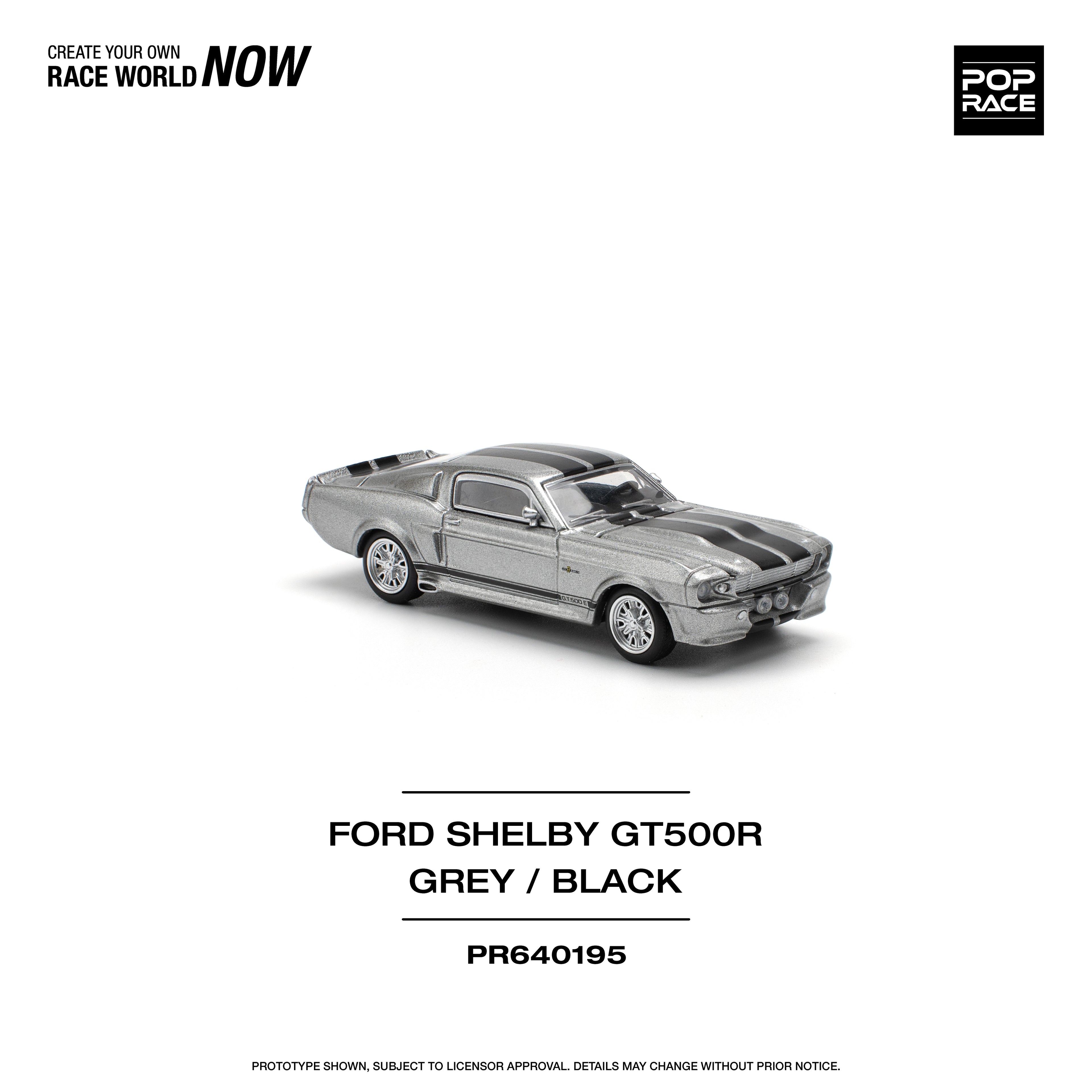 FORD SHELBY GT500R GREY/BLACK 1/64