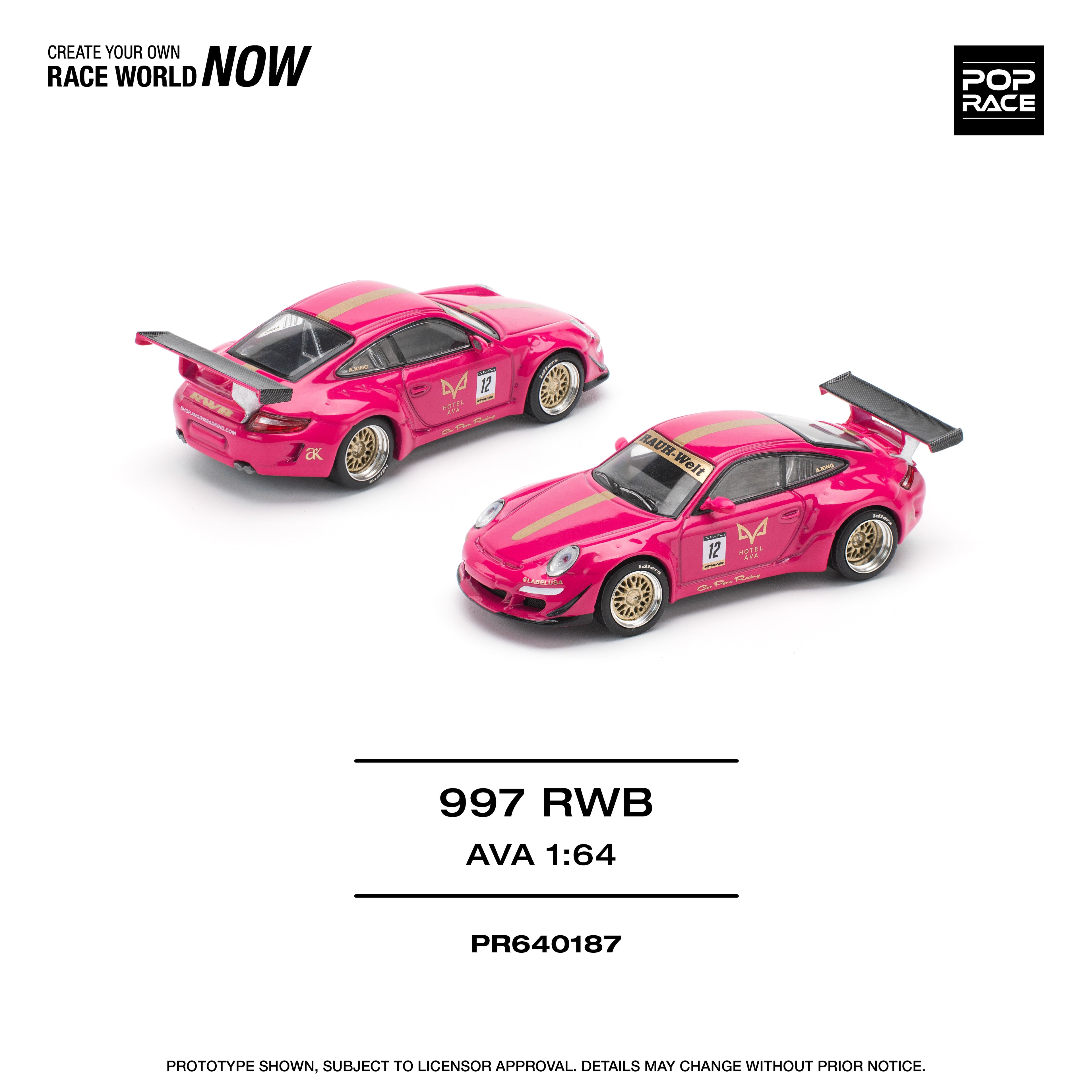 POP RACE 1/64 RWB 997 AVA ROSADO