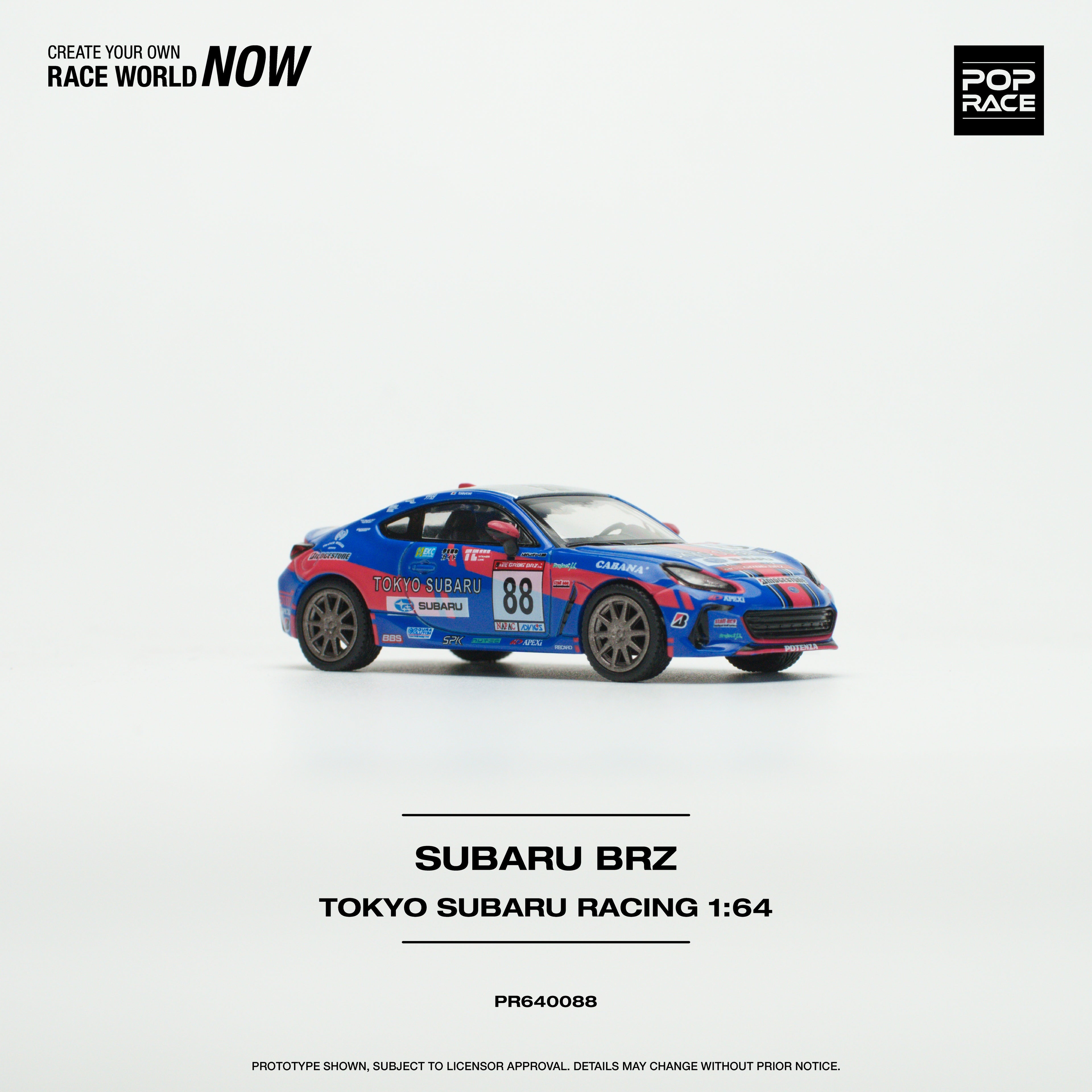SUBARO BRZ TOKYIO SUBARU RACING 1/64